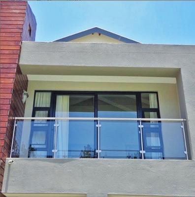 Stair Post Glass Stainless Steel Railing for Roof Deck Horizontal Balcony Decking
