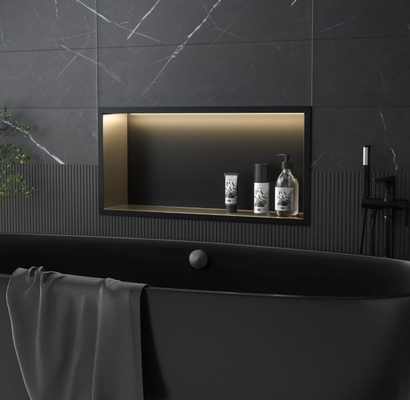 Waterproof Stainless Steel Shower Niche with Light Modern Design Style 12 x 36 Reviews