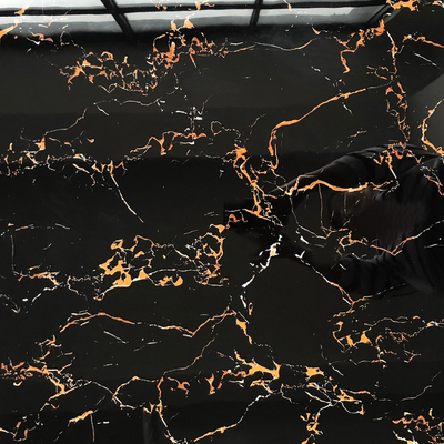 Chic Black and Gold Marble Bathroom Floor Ceramic Tiles for Floor Wall Skirting Mirror Tiles Pakistan