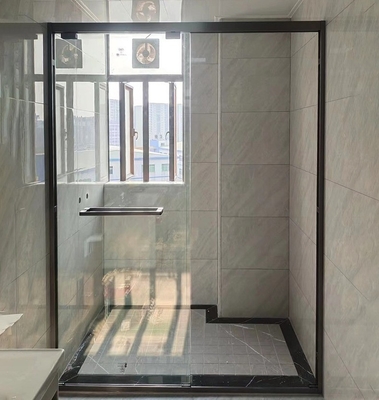 Waterproof Back to Back Shower Enclosure Room with Folding Doors and Roller Sliding