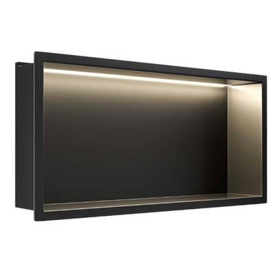 Beautiful Design Matte Black Stainless Steel Shower Niche for Bathroom Tile Insert