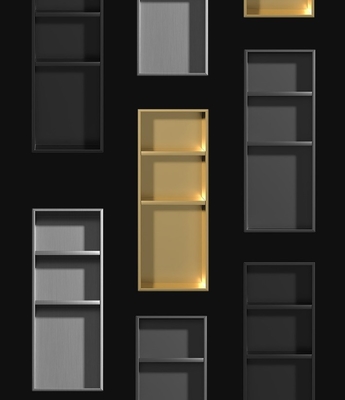 Beautiful Design Matte Black Stainless Steel Shower Niche for Bathroom Tile Insert