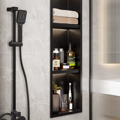 Brushed Surface Finish Stainless Steel Shower Shelf for Beautiful ODM Bathroom Design