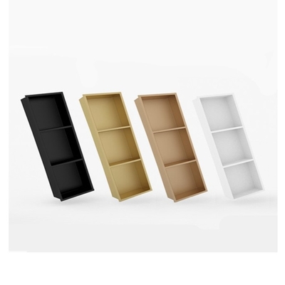 Modern Design Style 12&quot; Recessed Shower Shelves with Gold Finish and LED Light Feature