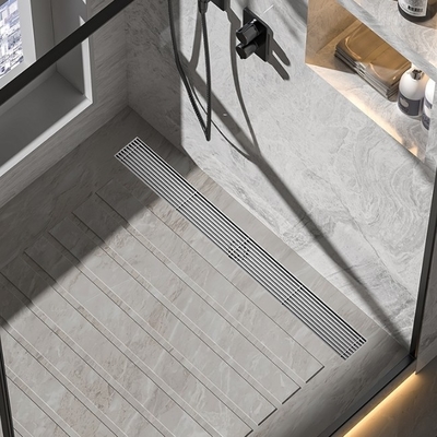 Stainless Steel Linear Floor Drain for Bathroom Shower Anti-Odor and Easy to Clean