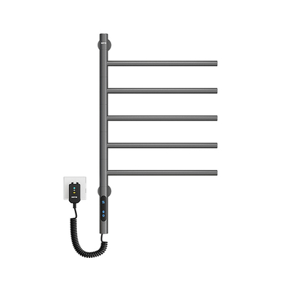 Single Black Bathroom HEATED Towel Warmer Rack Fashion Style Electric Towel Rack Amor