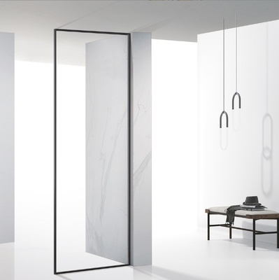 One Piece Rose Gold Stainless Steel Shower Enclosure for Corner Installation 90cm