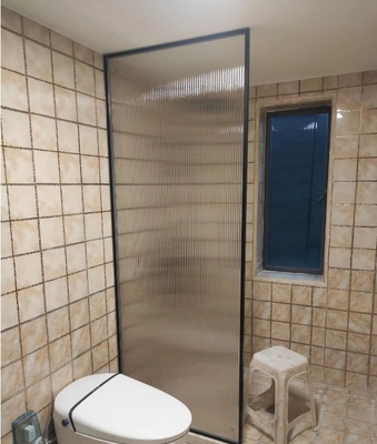 One Piece Rose Gold Stainless Steel Shower Enclosure for Corner Installation 90cm
