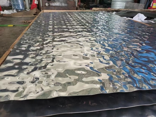 Non-Alloy Water Ripple Stamped Stainless Steel Sheet with Contemporary Design Style