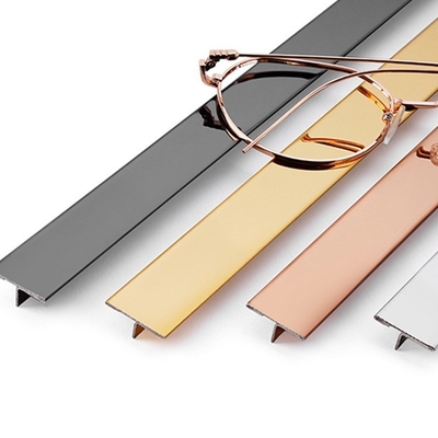 Painted Gold Mirror Polishing T-shape Stainless Steel Tile Trim for Wall Decorative 1kg