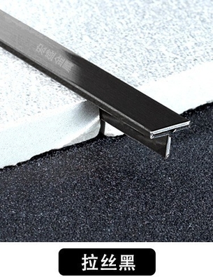 Non-Alloy T-Shaped Tiles Corner Trim Brushed Stainless Steel Metal Tile Trim Strip