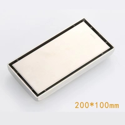 Modern Simple Fashion SS 304 316 Stainless Steel Linear Showroom Floor Drain Invisible