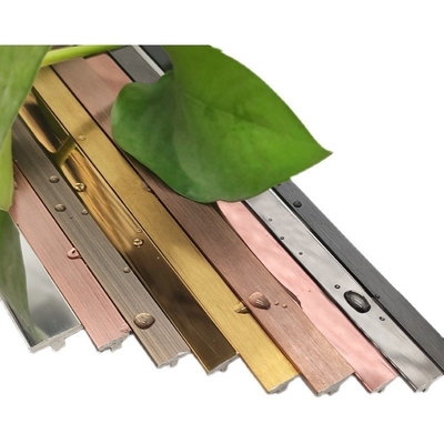 1kg T-shaped Stainless Steel Floor Tile Transition Belt for Furniture Interior Design