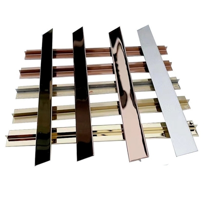 1kg T-shaped Stainless Steel Floor Tile Transition Belt for Furniture Interior Design