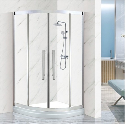 Isolated Cabin Shower Room Accessories with Round Tray Shape and Sliding Open Style