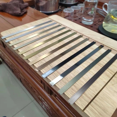 201 304 PVD T Profile Mirror Gold Metal Polished Decorative Stainless Steel T Shaped Tile Trim Strip for Wall Floor Furniture