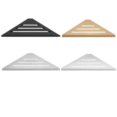 Brushed Finish Triangular Shower Shelf Caddy for Wall Mount Bathroom Storage Rack