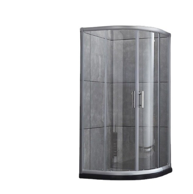 Sliding Swing Door Shower Room Doors for Custom Made Half Round Matte Black Enclosure