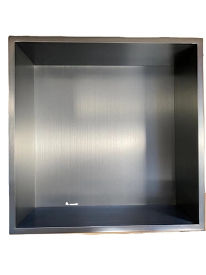 Hotel Brushed Surface Gunmetal Black Wall-inserted Niche for Shower Room 12&quot; x 24