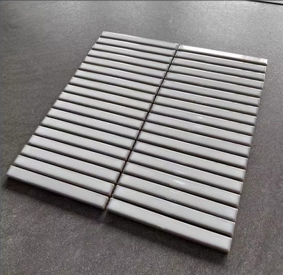 Matte 3D Marble Kitkat Tile in White Pink Green Blue Print for Bathroom Interior Wall