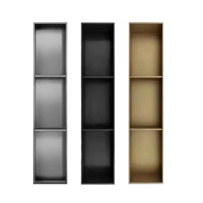 Waterproof STAINLESS STEEL Shower Shelf in Matte Black for Beautiful Bathroom Design