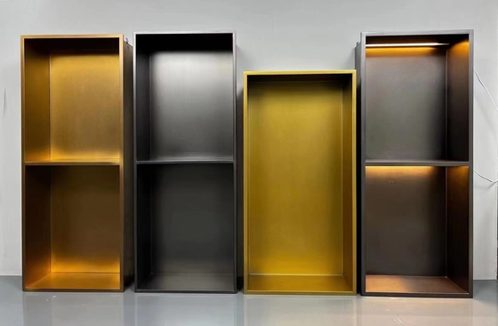304 Stainless Steel Bathroom Recessed Shower Wall Niche for Gold Porcelain Tile Insert