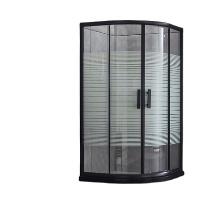 Sliding Shower Enclosure with Brushed Finish Modern Addition to Bathroom
