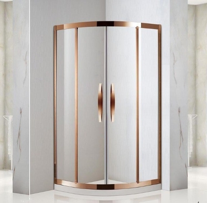 Sliding Shower Enclosure with Brushed Finish Modern Addition to Bathroom