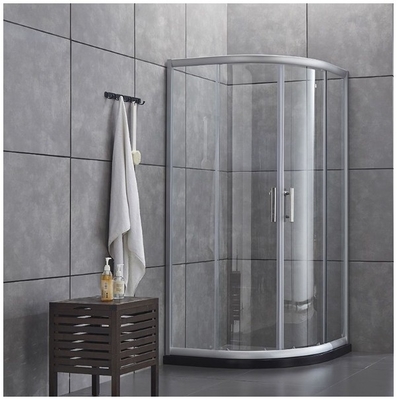 Simple Modern Shower Door with Half Round Sliding Enclosure and Ceramic Tray Material
