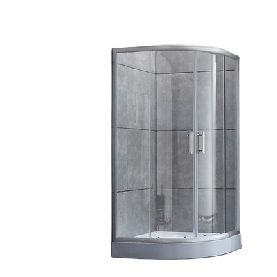 Round Ceramic Tray Control Sliding Frameless Glass Door For Multifunction Shower Room