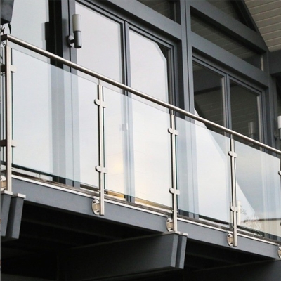 Stair Railings / Handrails Mirror Polish Finish Stainless Steel Glass Railing Per Meter