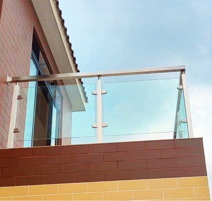Stair Railings / Handrails Mirror Polish Finish Stainless Steel Glass Railing Per Meter