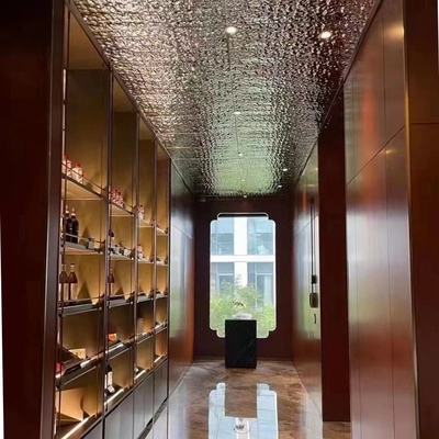 Acrylic Surface Treatment Red Wooden Wine Rack Cabinet for Wine Storage and Display