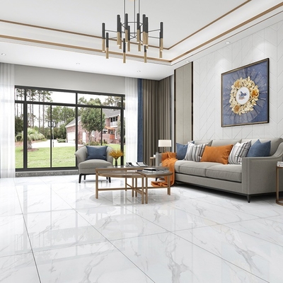 Water Absorption 0.5% 60x60cm Golden Calacatta Porcelain Glazed White Wall Tiles