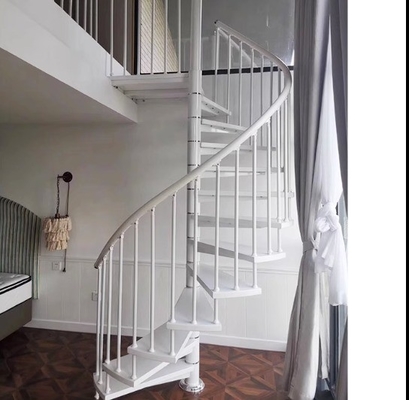 Curved Stairway Stainless Steel Guardrail with Vertical Rod Handrail and Tube Balustrade