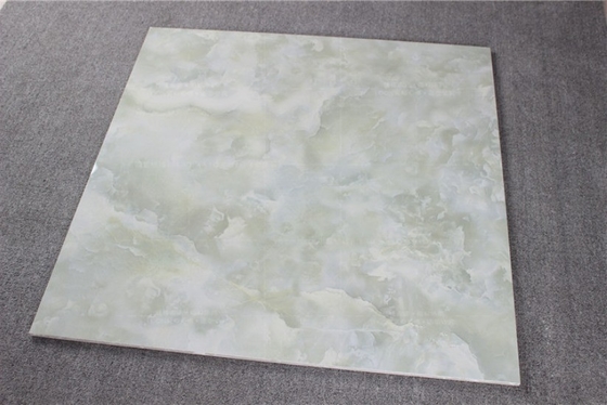 60x60 Glazed Ceramic Floor Tiles in Bright Light Green Marble for Stone Imitation Texture