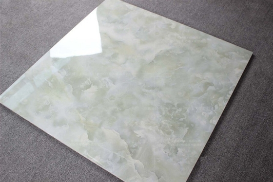 60x60 Glazed Ceramic Floor Tiles in Bright Light Green Marble for Stone Imitation Texture