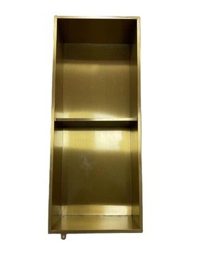 Waterproof Brushed Stainless Steel Shower Niches LED 60x30x7 for Bathroom and Toilet