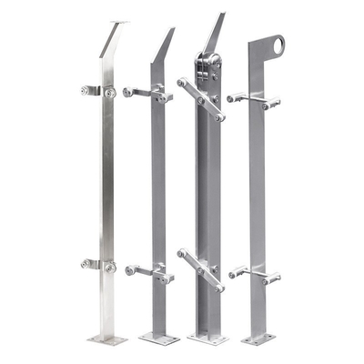 Flooring Mounted Stainless Steel Engineering Railing for Shopping Mall Stair Handrail
