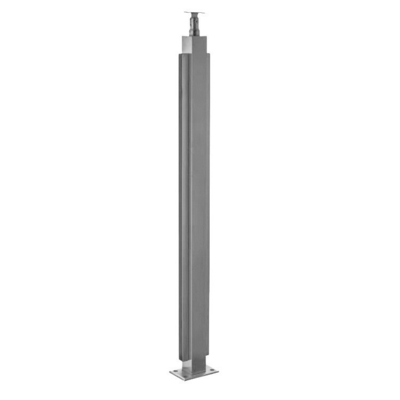 Flooring Mounted Stainless Steel Engineering Railing for Shopping Mall Stair Handrail