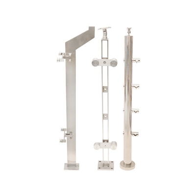 Flooring Mounted Stainless Steel Engineering Railing for Shopping Mall Stair Handrail