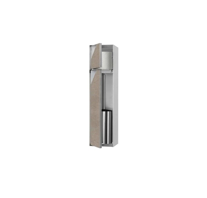 Modern Design Stainless Steel Bathroom Toilet Brush with Built-in Wall Niche and Longue Salle de Bain Lights 2023