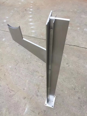 304 Stainless Steel Villa Flooring Mounted Column Bridge Staircase with Glass Handrail