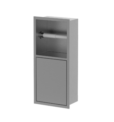Stainless Steel Toilet Brush Niche in Brushed Finish Perfect for Any Bathroom Design