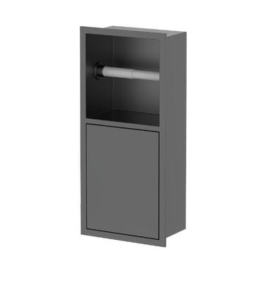 Stainless Steel Toilet Brush Niche in Brushed Finish Perfect for Any Bathroom Design