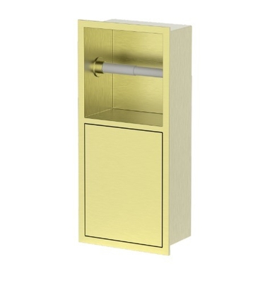 Stainless Steel Toilet Brush Niche in Brushed Finish Perfect for Any Bathroom Design
