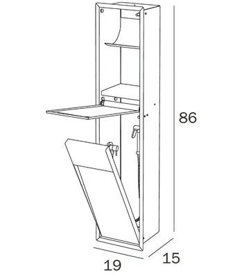 Brushed Stainless Steel Restroom Niche for Toilet Paper Waterproof and Rust-resistant