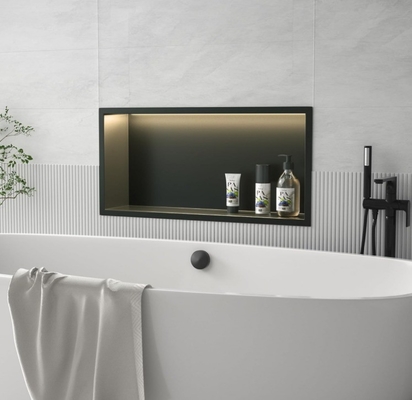 Waterproof Stainless Steel Shower Niche with Light Modern Design Style 12 x 36 Reviews