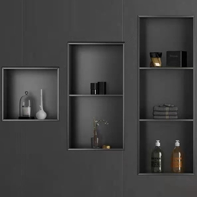 Modern Design STAINLESS STEEL Shower Niche Shelf 12x12 12x20 12x24 for Soap and Shampoo