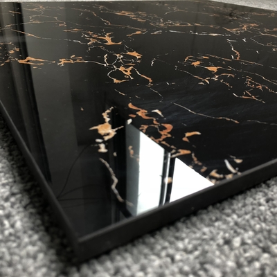 Chic Black and Gold Marble Bathroom Floor Ceramic Tiles for Floor Wall Skirting Mirror Tiles Pakistan
